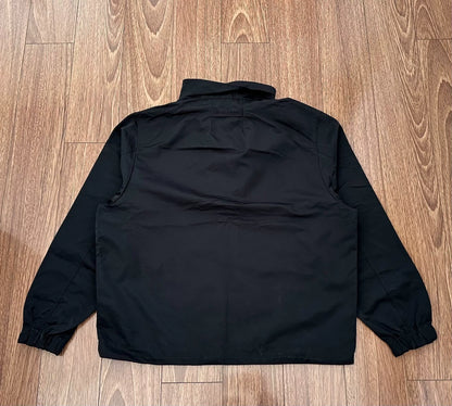 black short zip collar jacket