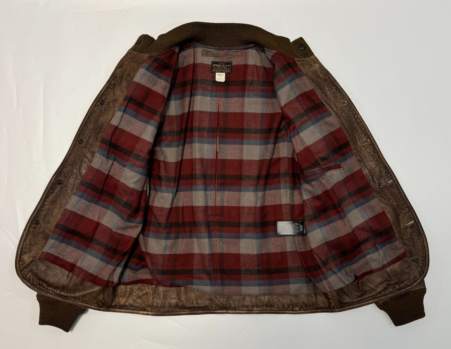 RRL Ralph Lauren Leather Car Coat