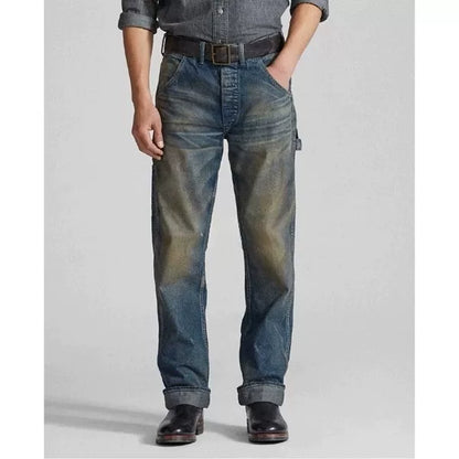 RRL Limited Yellow Mud Wash Jeans