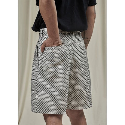 kuon cross sashiko casual shorts