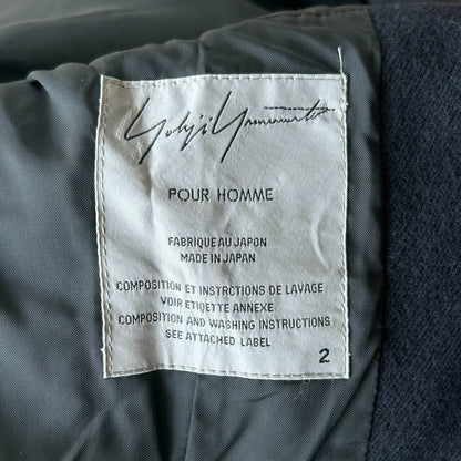 Yohji Yamamoto Tailored Wool Blend Coat