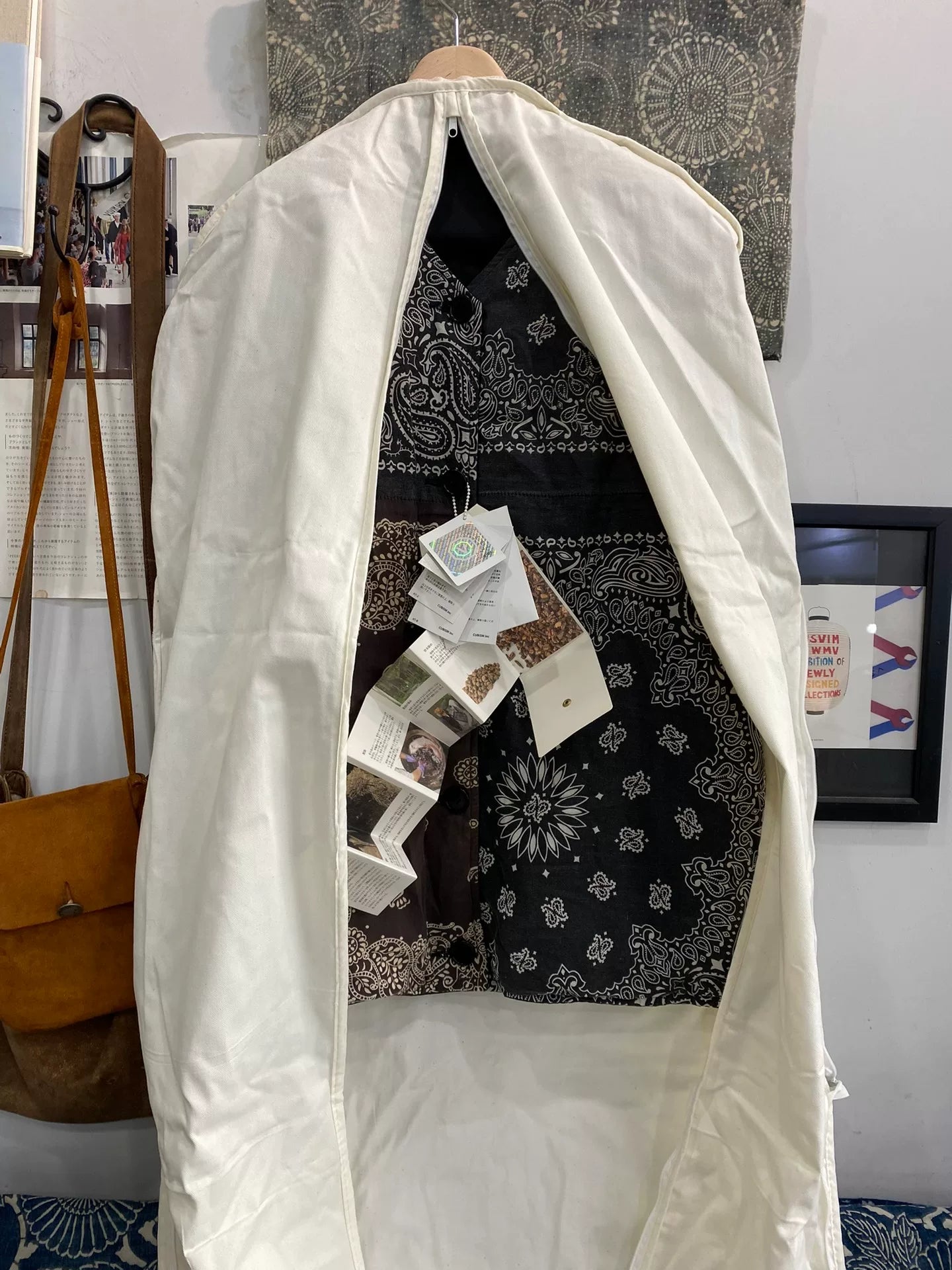 visvim kora down vest with patchwork design