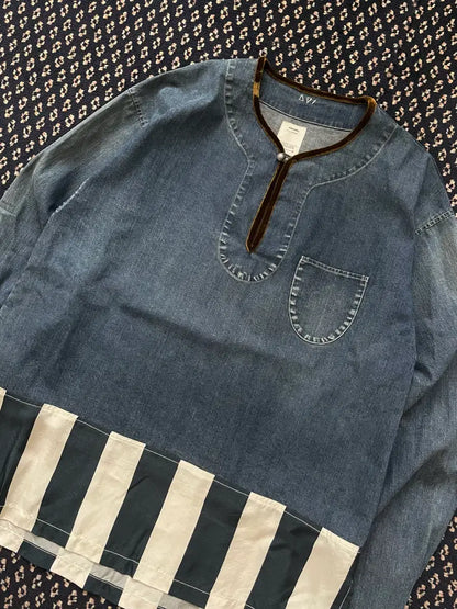 Visvim Border Tunic Striped Hem