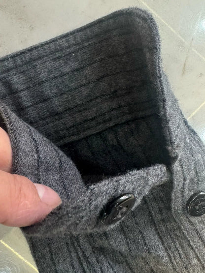 Navy Wool Cashmere Shirt Size 16