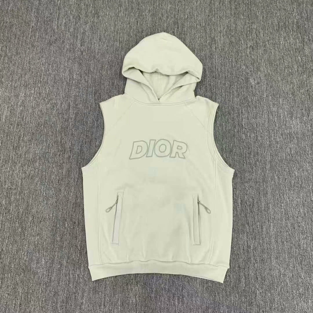 dior mint green sleeveless hoodie