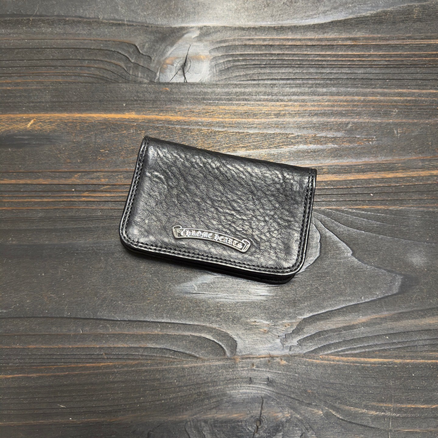 Chrome Hearts 925 Silver Scroll Fold Card Holder