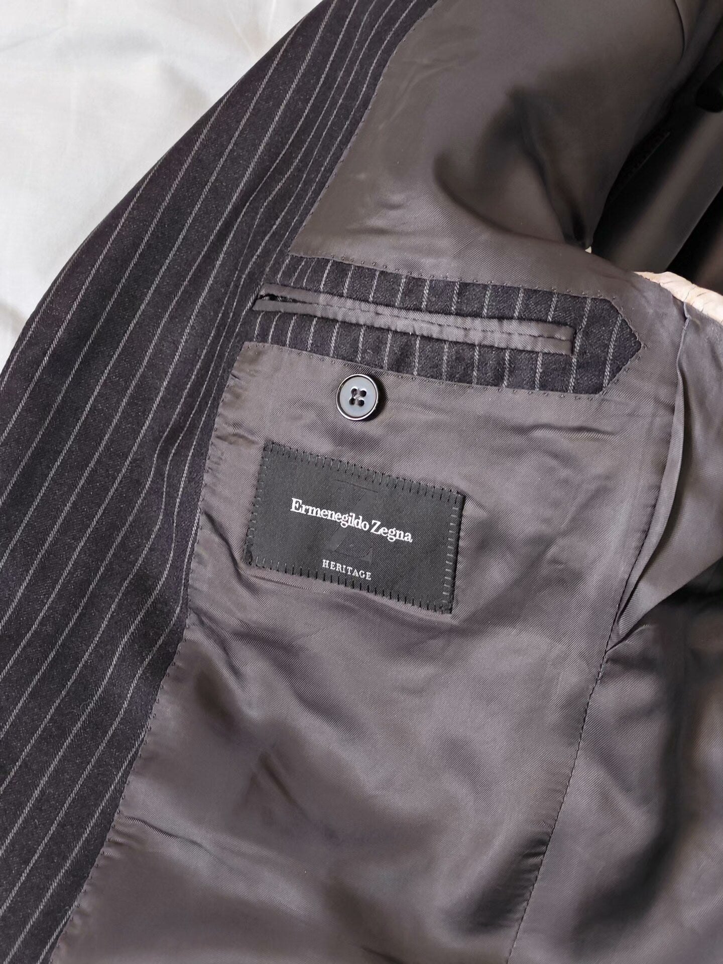 Zegna Italian Wool Linen Blend Suit