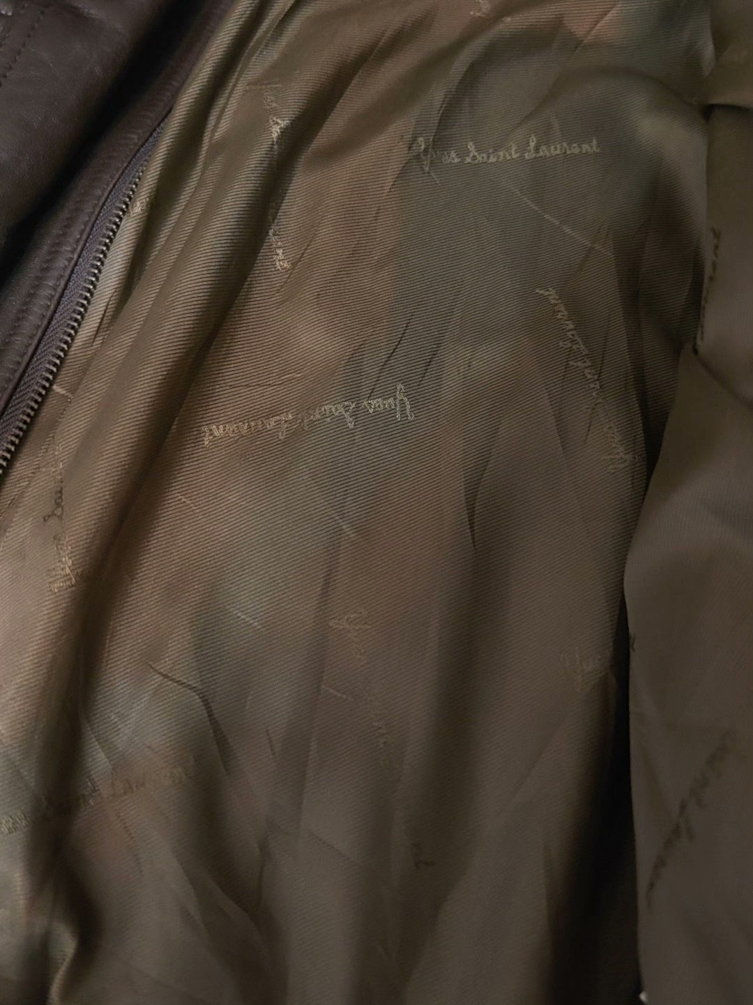 YSL Vintage Brown Men's Leather Jacket