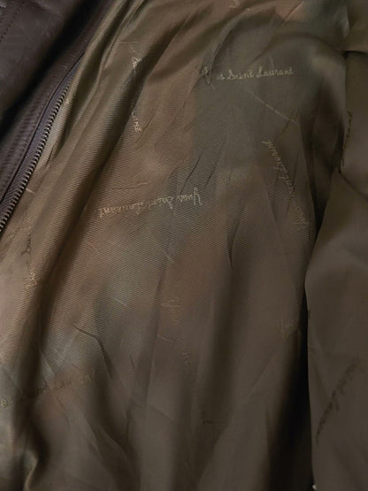 YSL Vintage Brown Men's Leather Jacket