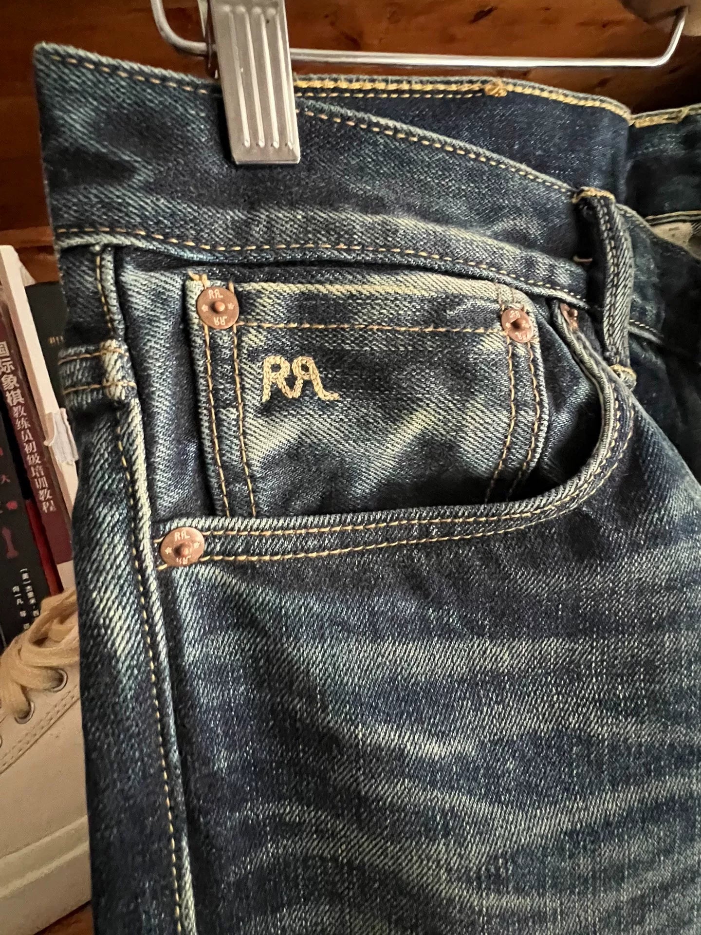 RRL Double RL Slim Wash Denim Pants