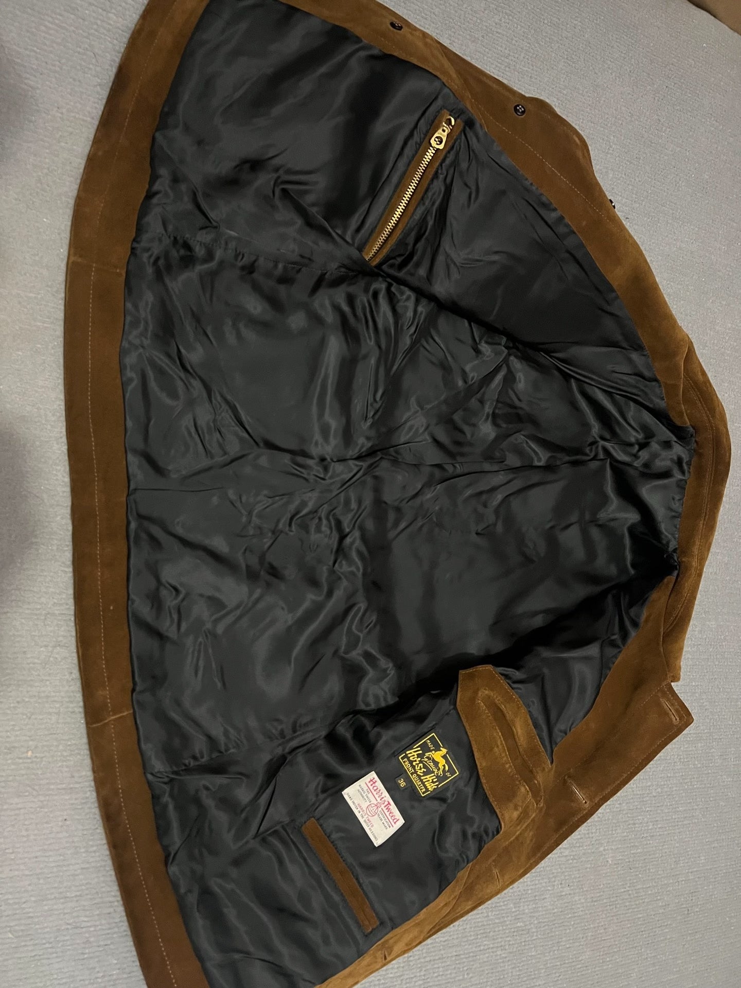 Suede Leather Four-Pocket Hunting Jacket
