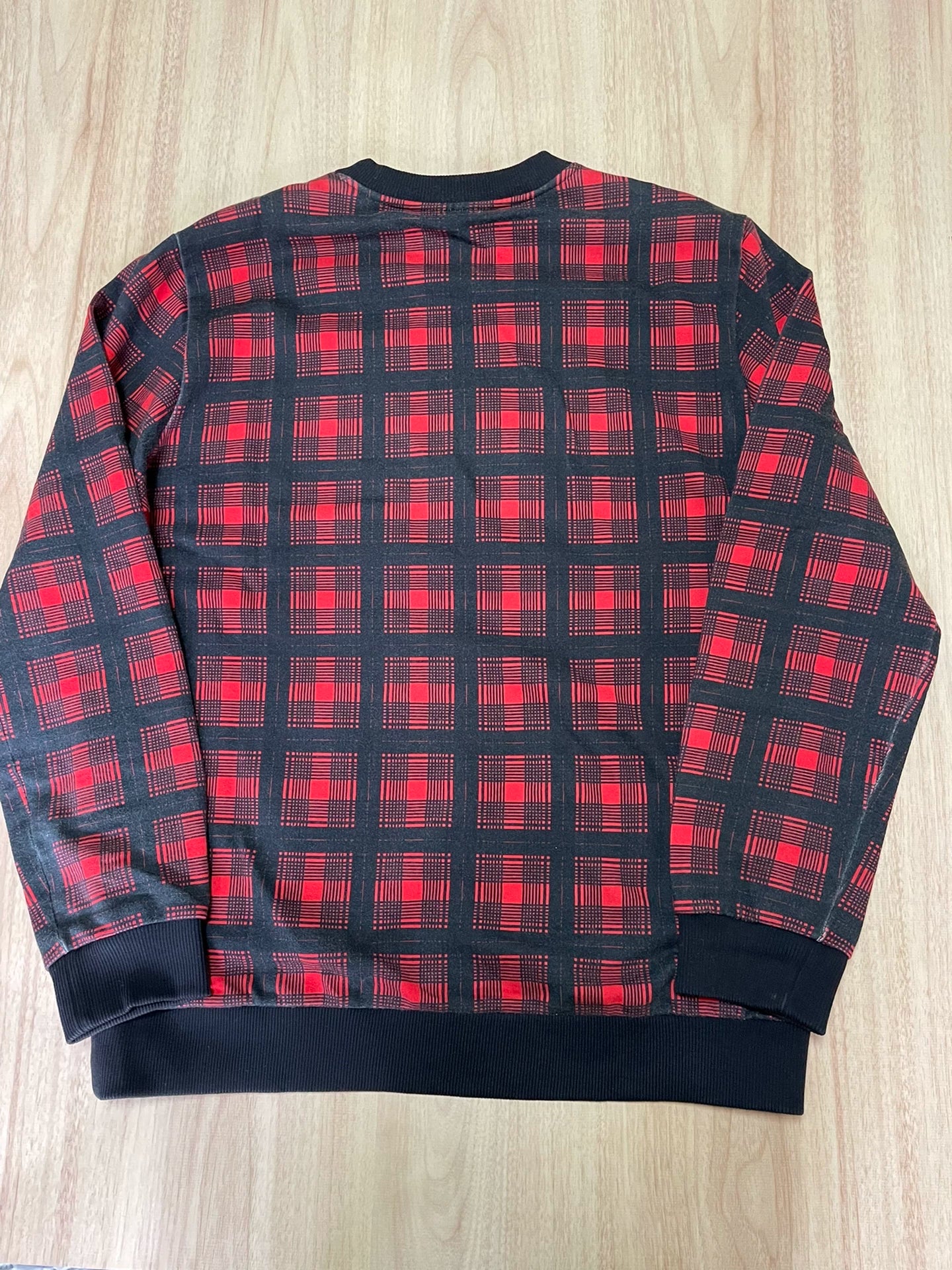 givenchy red plaid dog graphic sweatshirt