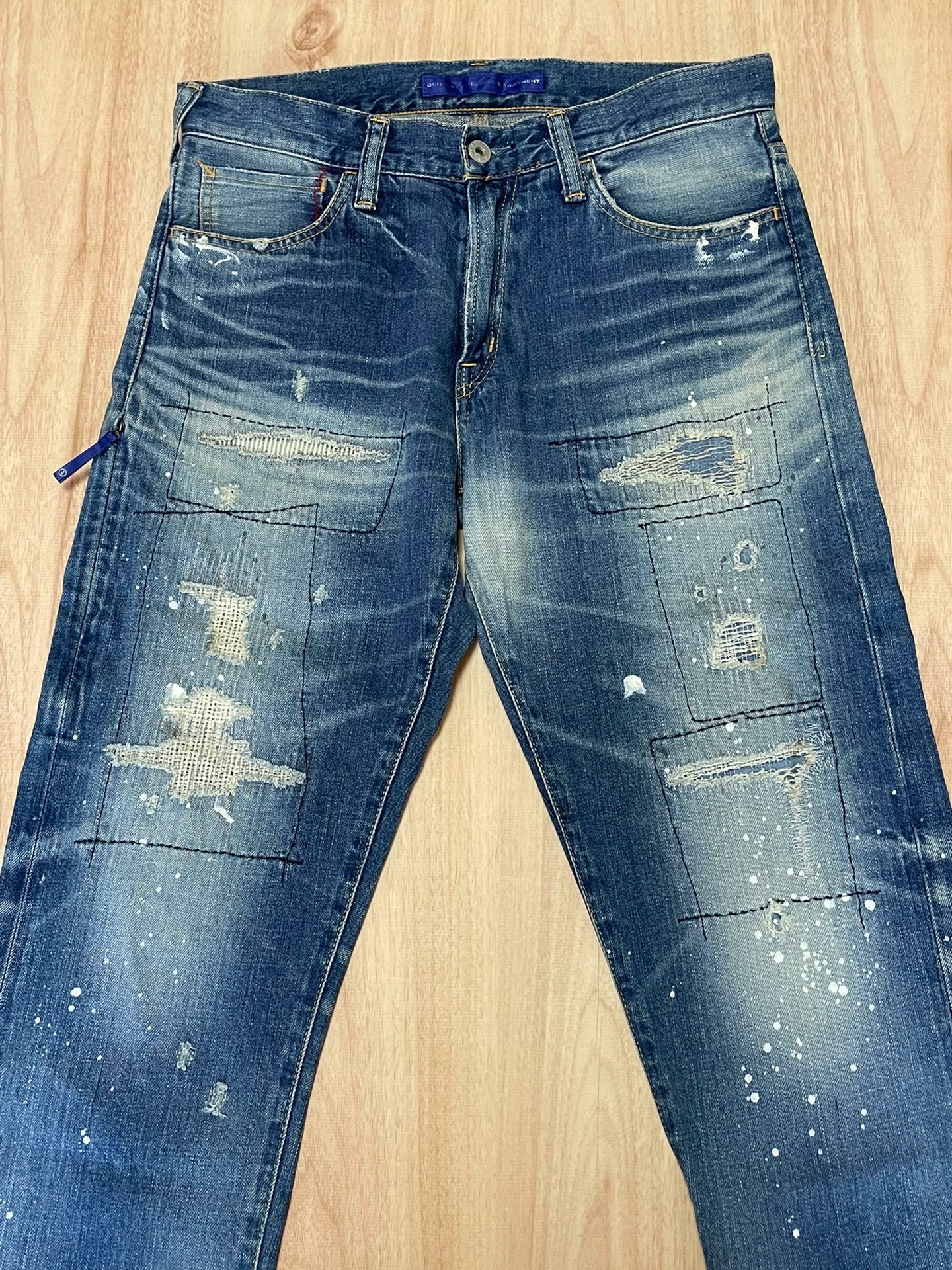 Vanquish Fragment Washed Distressed Jeans