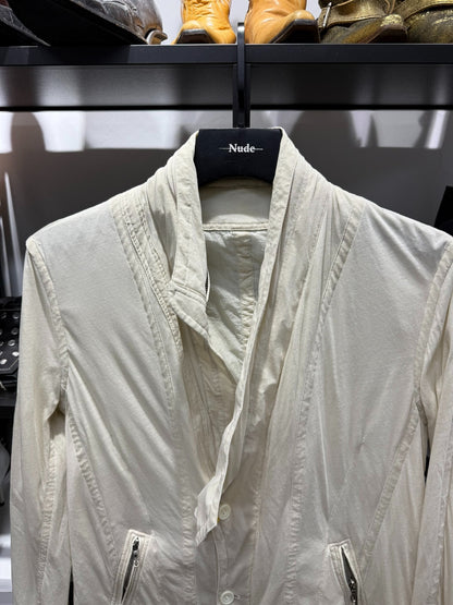 Sheer Layered Stand Collar Jacket