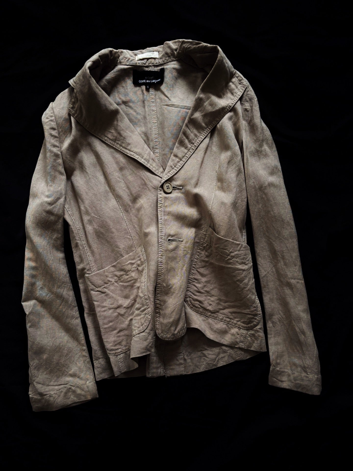 Comme des Garcons 2002 Deconstructed Linen Blazer