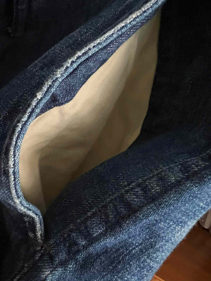 RRL Double RL Washed Distressed Officer Pants