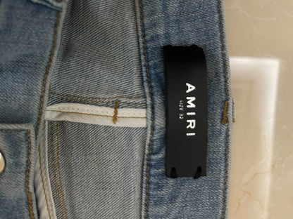 Amiri Neon Distressed Denim Jeans