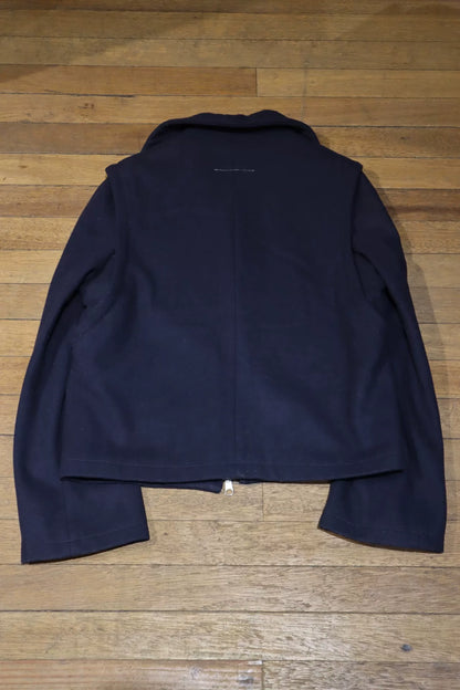 wool zippered administrative jacket by margiela