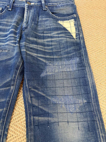 NEIGHBORHOOD 08EX Washed Distressed Jeans