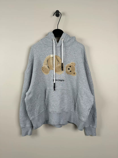 gray palm angels teddy bear hoodie