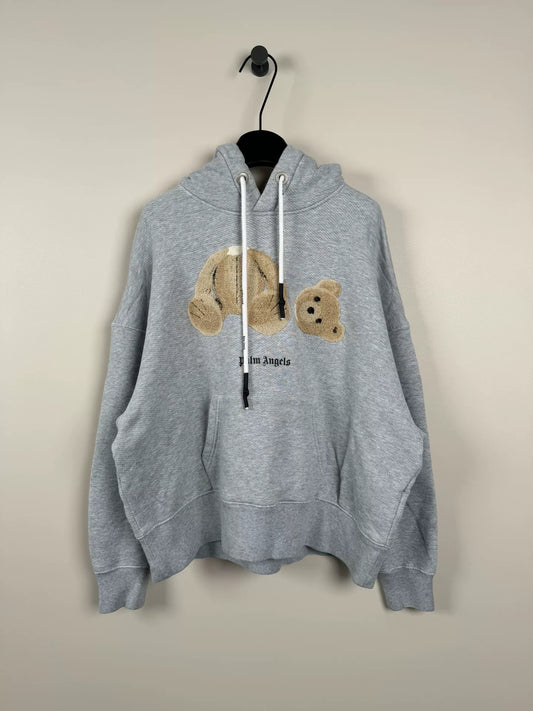 gray palm angels teddy bear hoodie