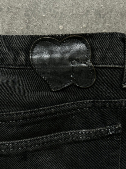 rebel patchwork denim pants by number nine