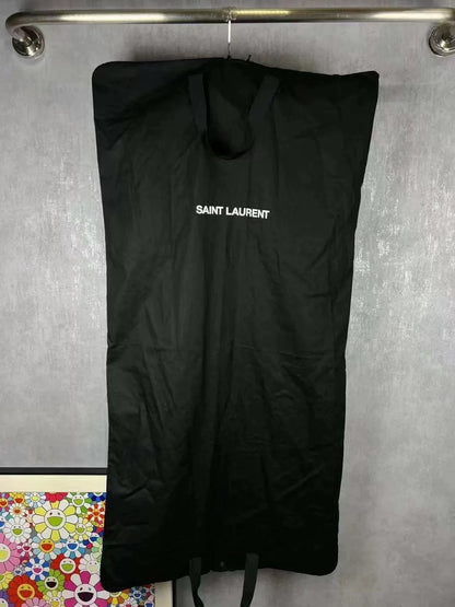 SAINT LAURENT White Baseball Jacket