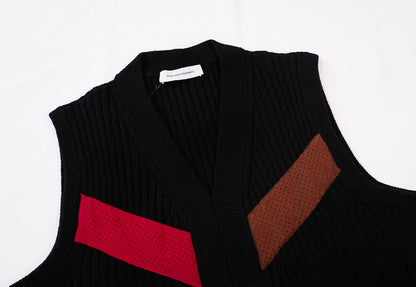 kiko kostadinov wool vest with patterns