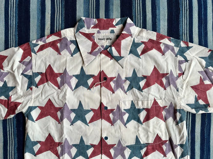star block print short sleeve shirt