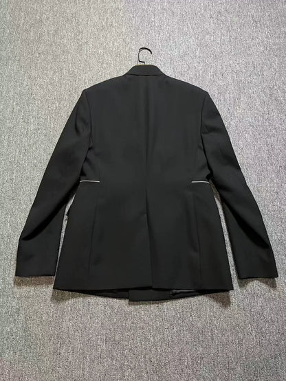 Dior Black Double-Breasted Suit Jacket