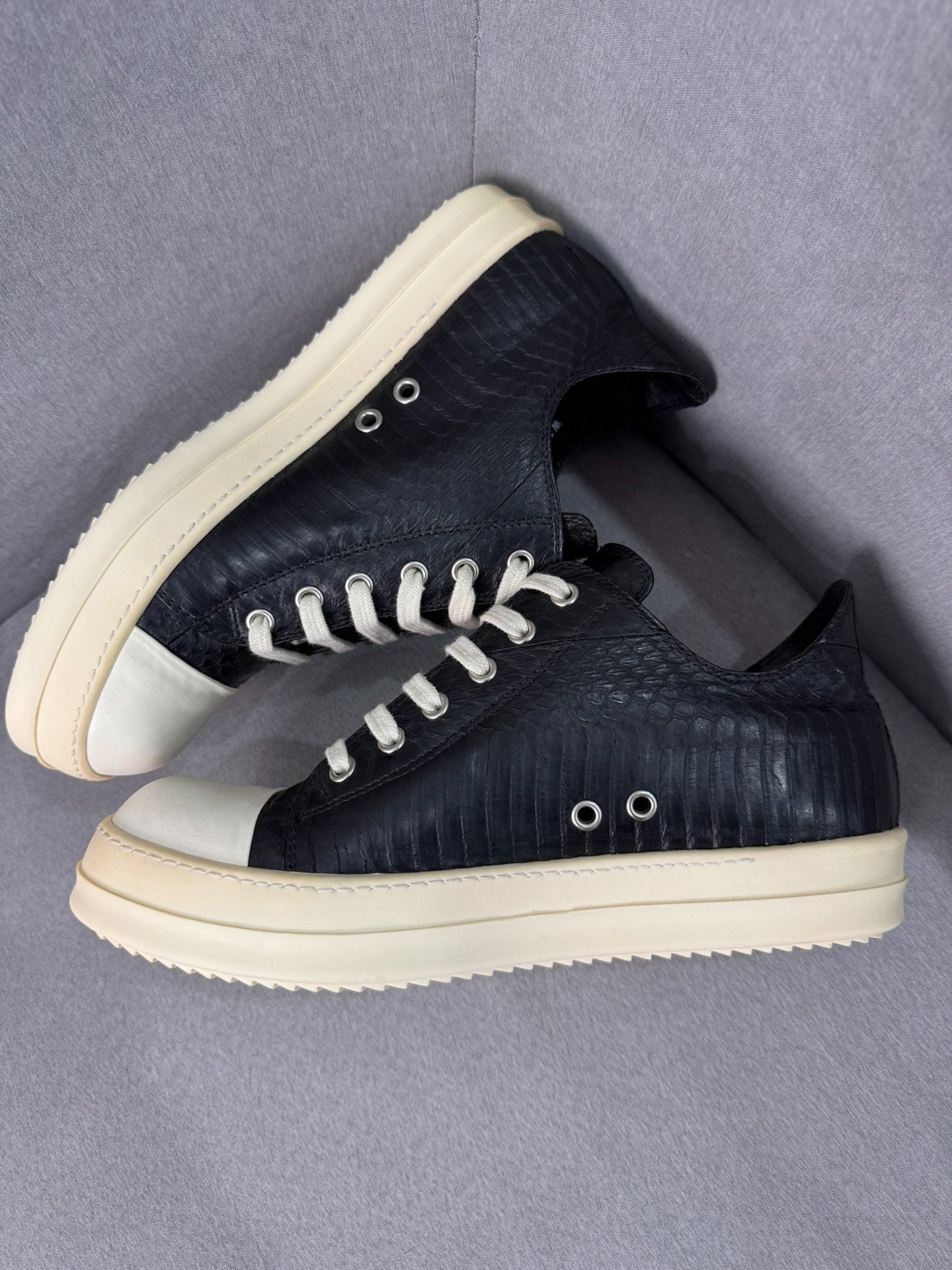 Rick Owens Special Leather Low-Top Sneakers