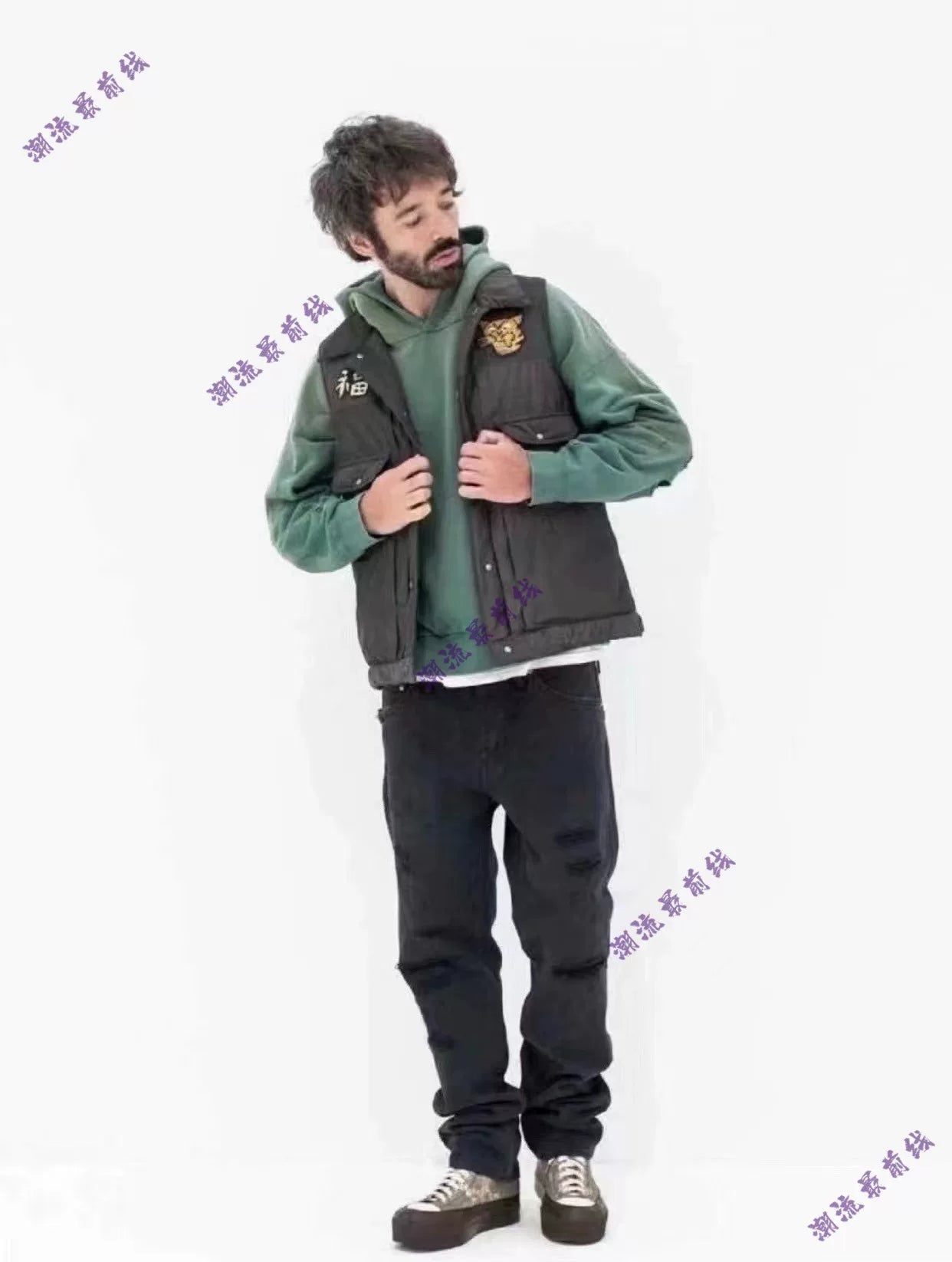 visvim amplus hoodie p.o. crash green