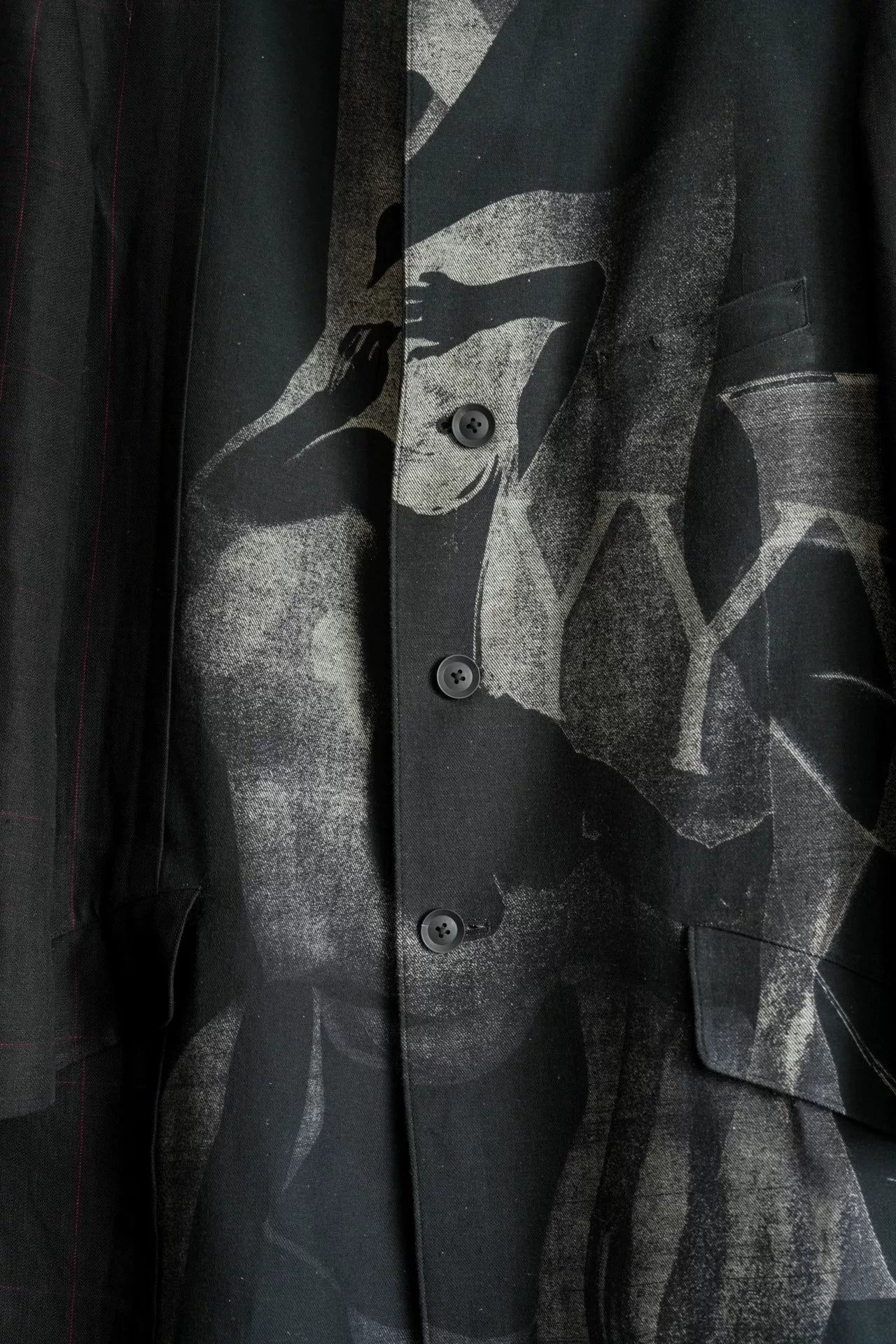 Yohji Yamamoto Linen Pattern Coat 23SS