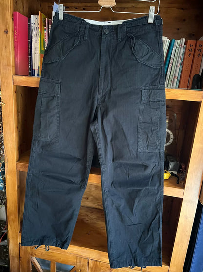 black military cargo pants with great details