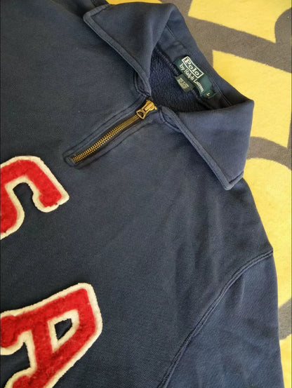 Ralph Lauren Vintage Blue Half-Zip Hoodie