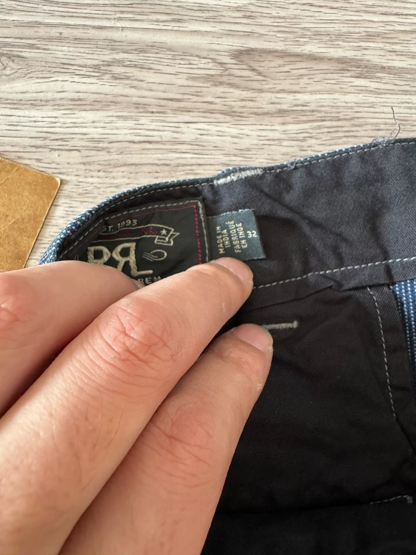 RRL Blue-Dyed Wabash Casual Pants