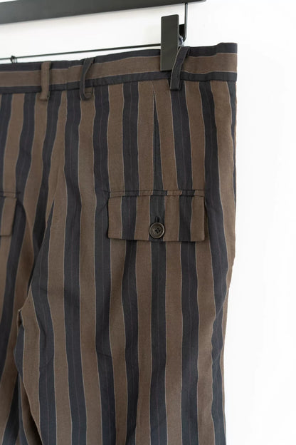 Geoffrey B. Small Silk Wool Striped Pants