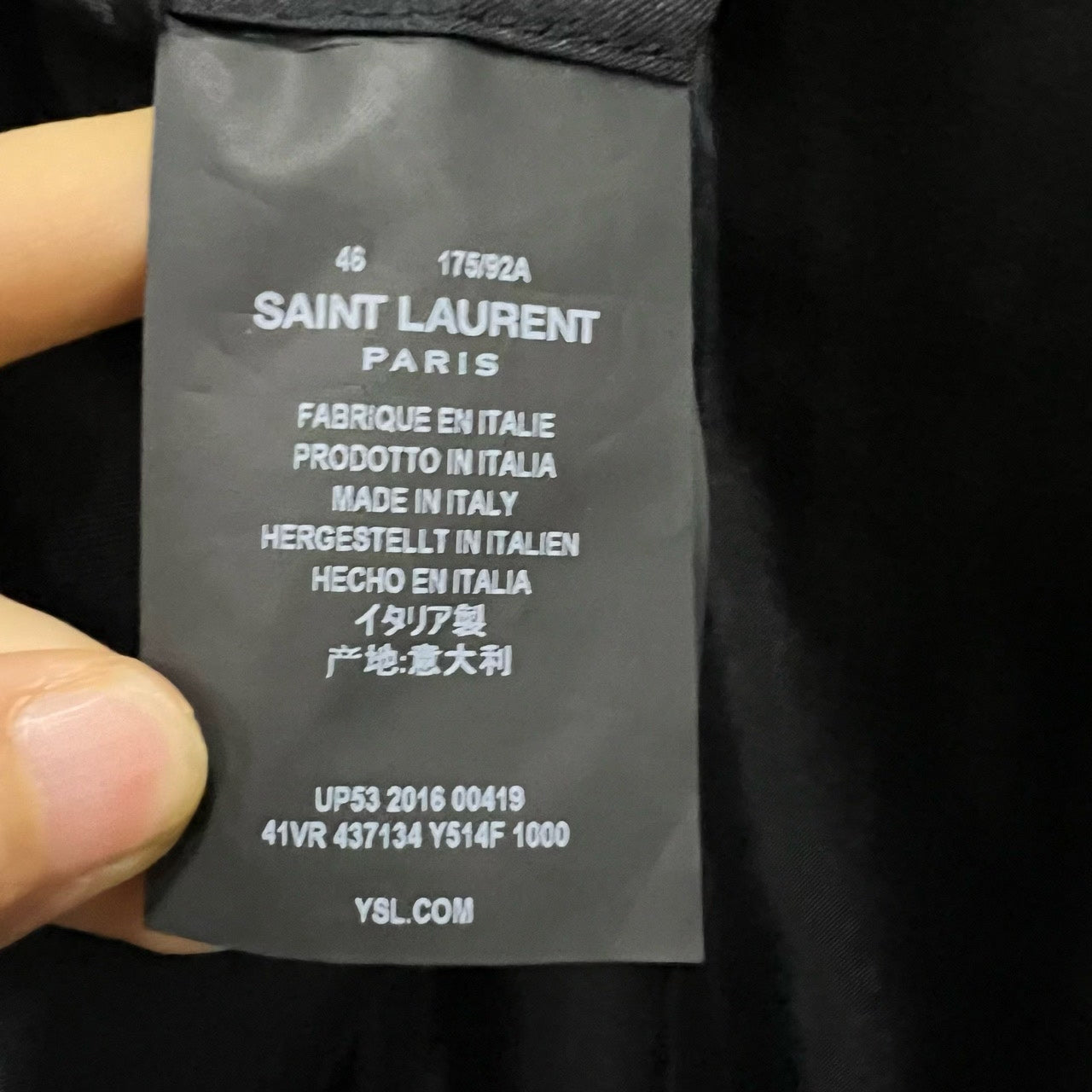 Saint Laurent Black Blazer Red Gold Trim