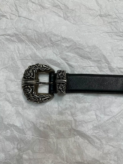 Chrome Hearts Celtic Dragon Carved Silver Belt
