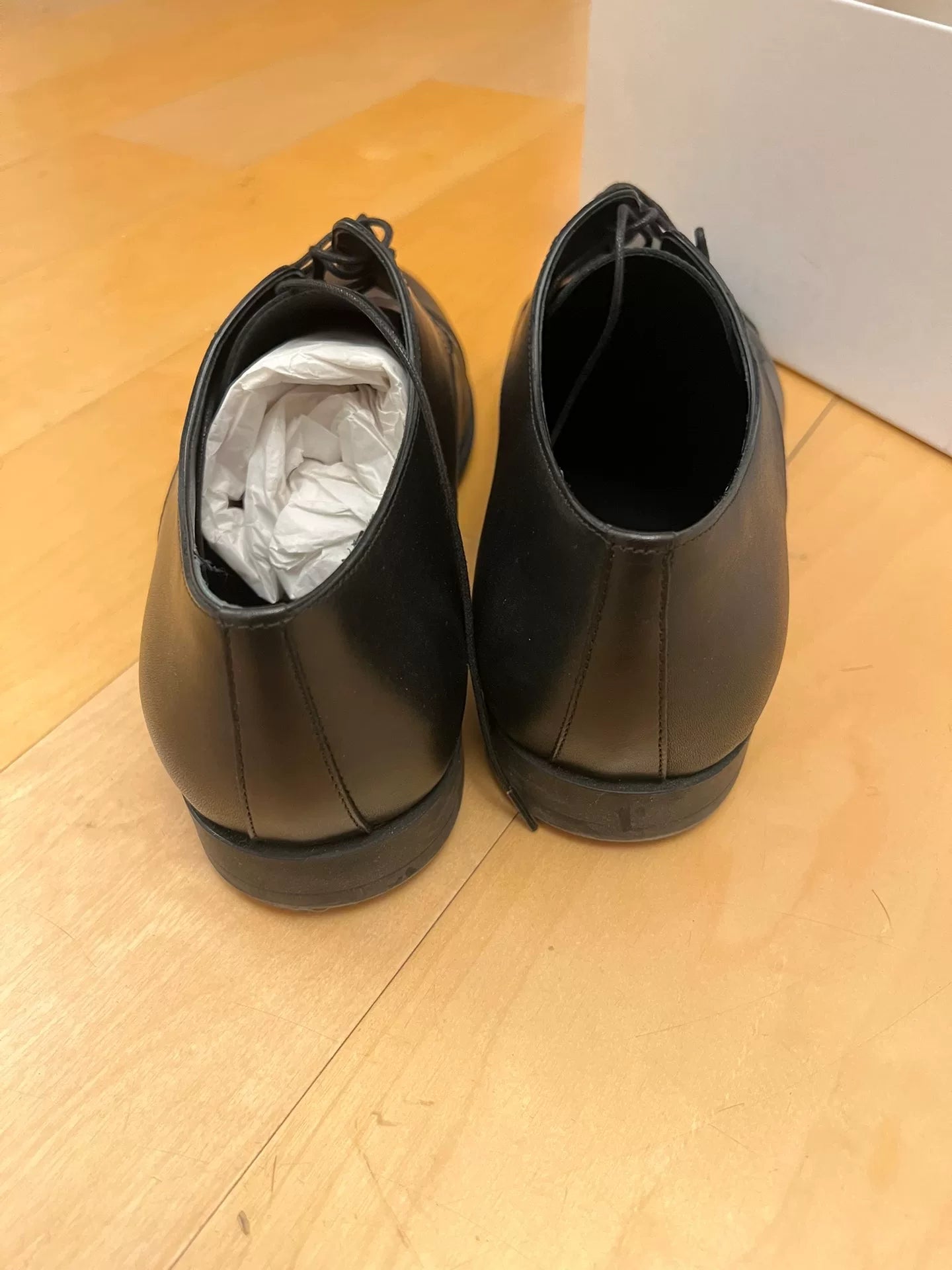 Hermes Black Leather Shoes Size 42