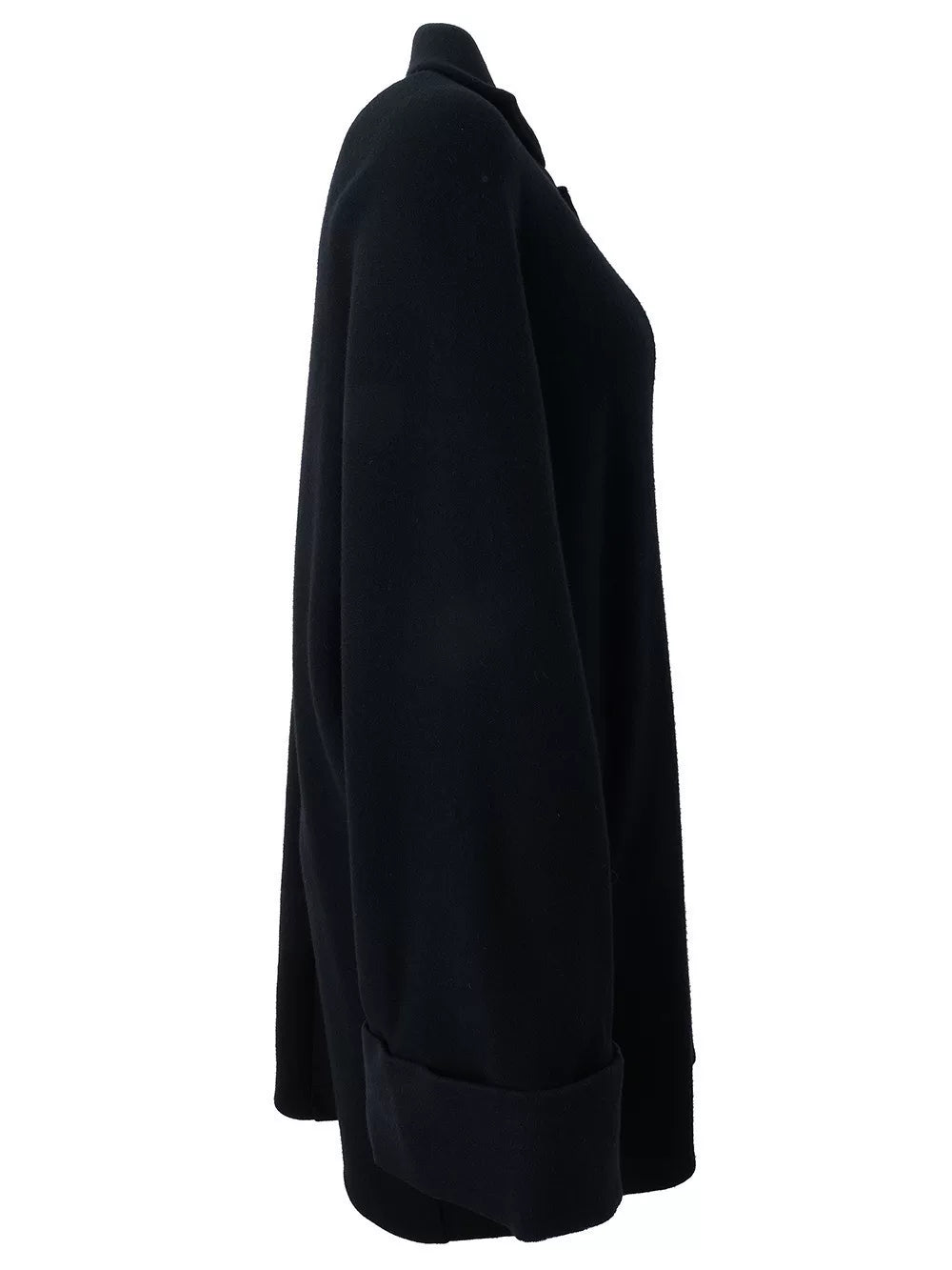 Yohji Yamamoto Black Wool Knit Coat