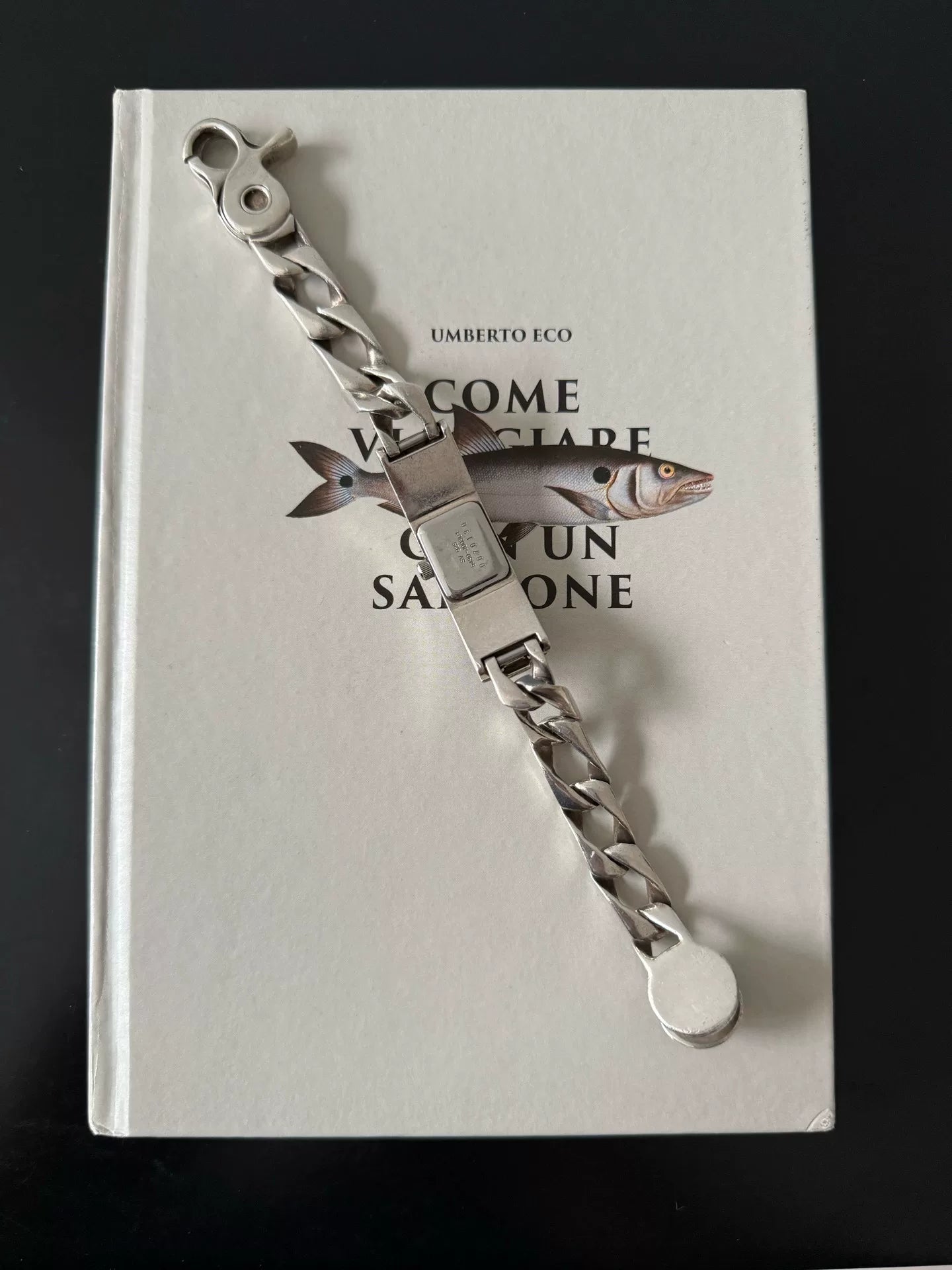 silver rare sci-fi cross bracelet watch