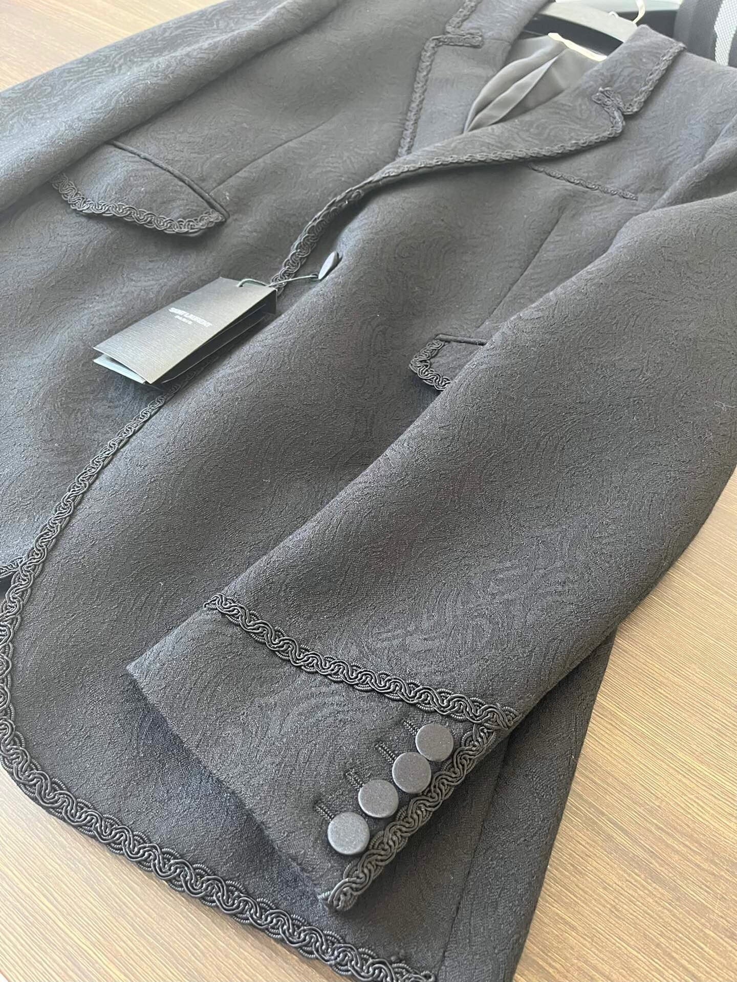 Saint Laurent Dark Gray Wool Blazer