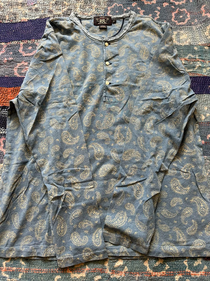 ralph lauren paisley print long sleeve tee