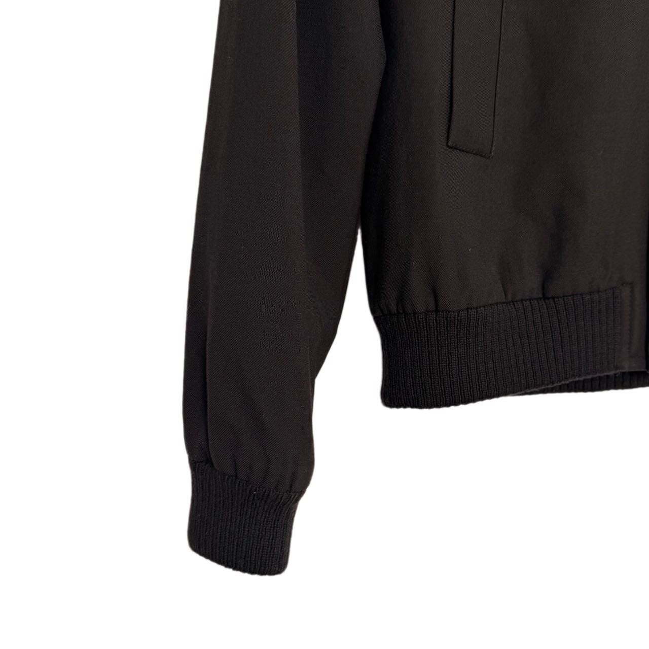 Saint Laurent Black Embroidered Bomber Jacket