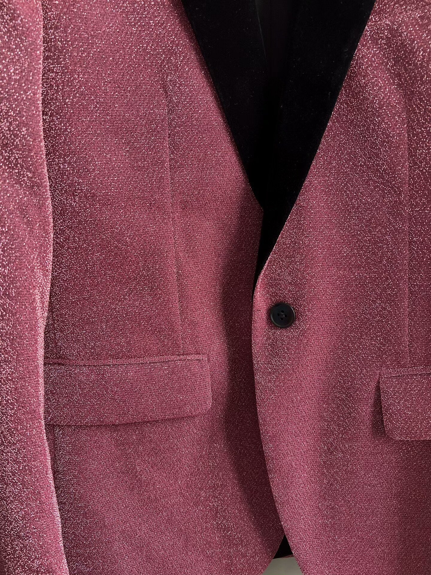 Saint Laurent Pink Glitter Blazer
