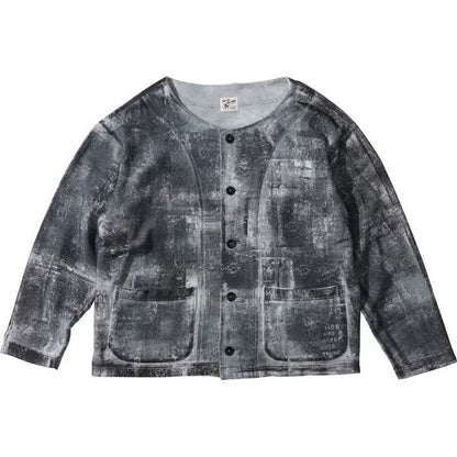 PORTER CLASSIC Hand-Painted Crew Neck Cardigan
