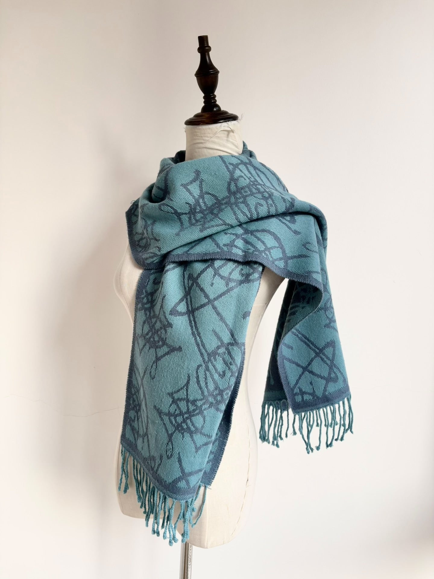 Vivienne Westwood Vintage Blue Print Scarf
