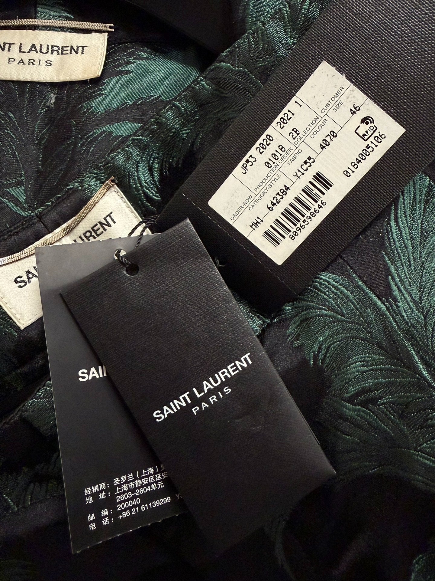 Saint Laurent Palm Leaf Suit Set