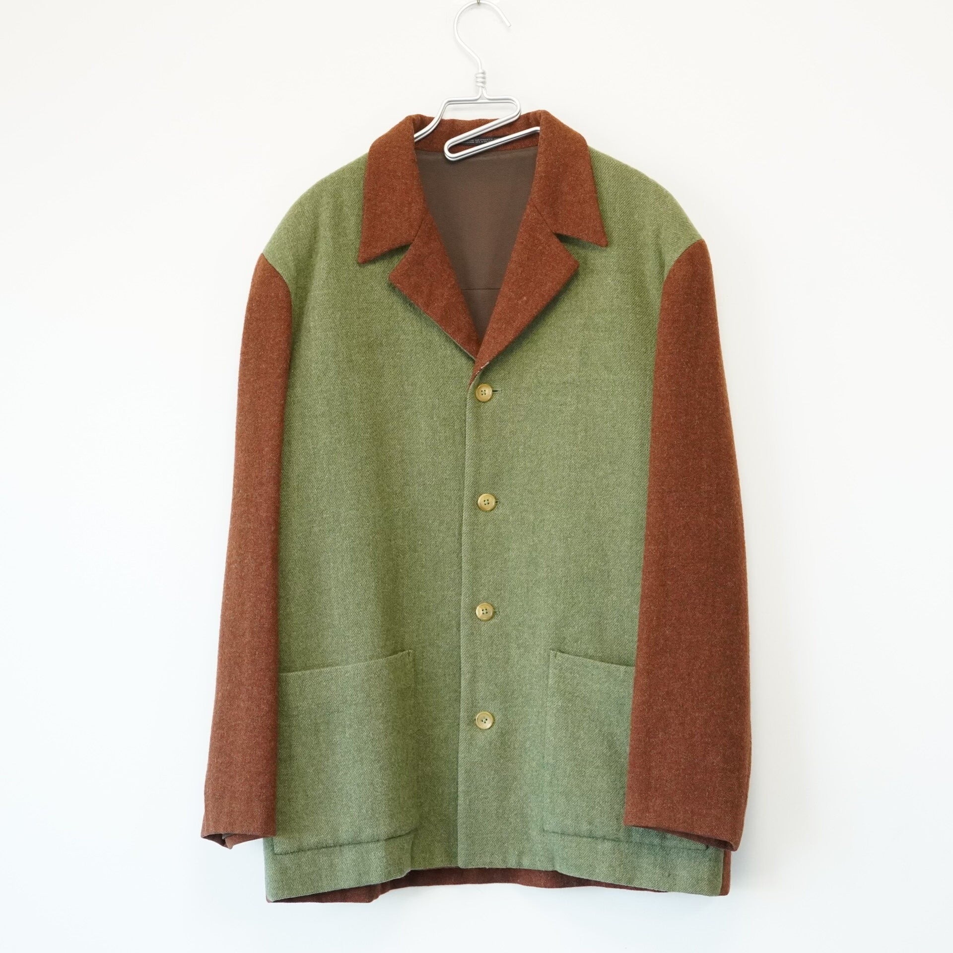 Yohji Yamamoto Color Block Wool Coat